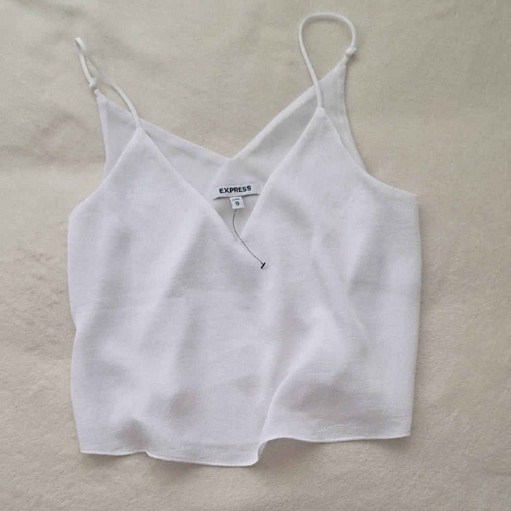 Express Elegant White Camisole Top